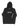 Full front shot of the black Redeye Essentials Hoodie with chrome chest logo and sleeve graphic, showcasing fit and streetwear style.