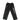 Front view of the Redeye Essentials Sweatpants in black featuring chrome tribal-style leg graphic and small chrome Redeye logo on the upper 